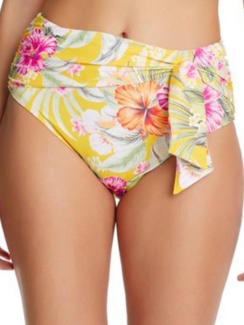 Bleu Rod Beattie Yellow Floral Bikini Bottoms